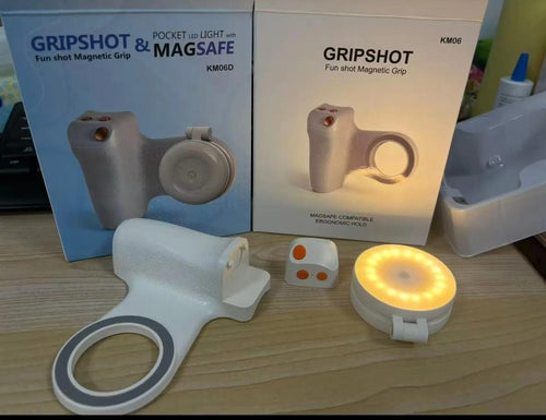Soporte magnético para celular con luz LED y control Bluetooth